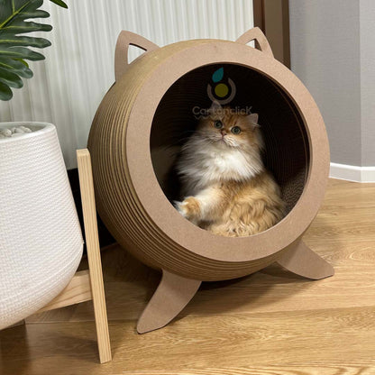 CASA PARA GATOS CON RASCADOR MODELO ESFERA