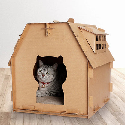 casa para gatos de carton