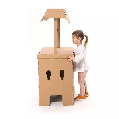 kiosko de carton para niños