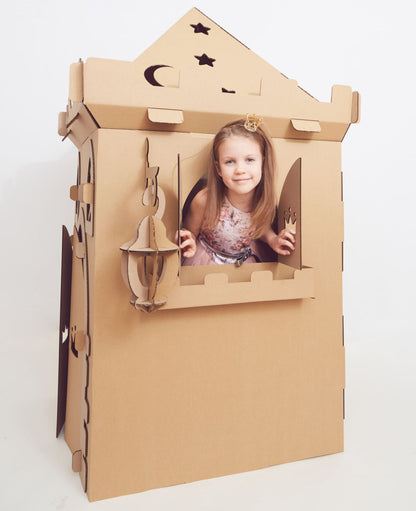 como hacer un castillo de carton para niños